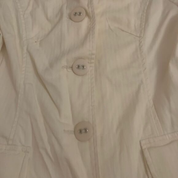 Ladies cream canvas Jacket - Picture 4 of 6